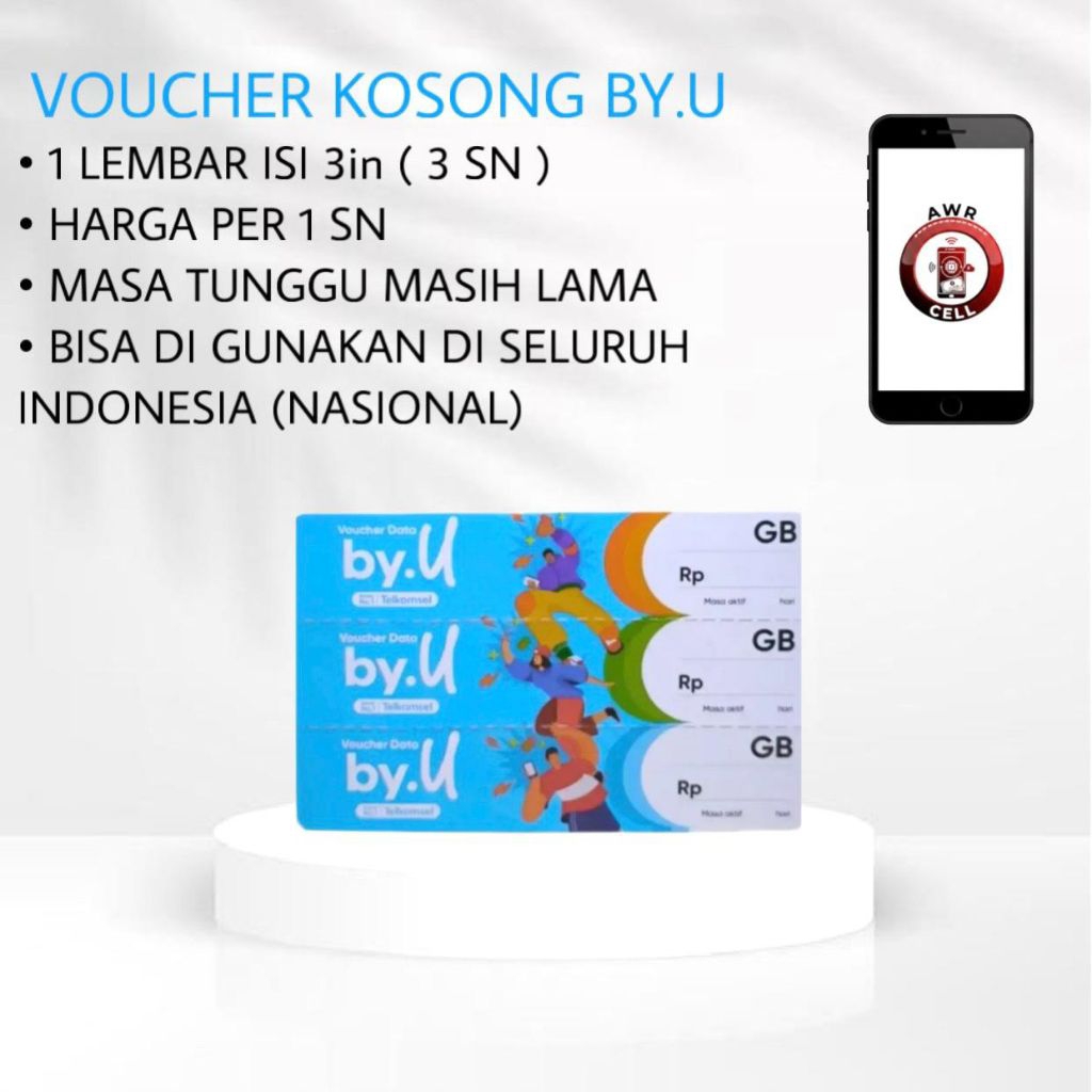Voucher Kosong By.u Telkomsel By.u Nasional