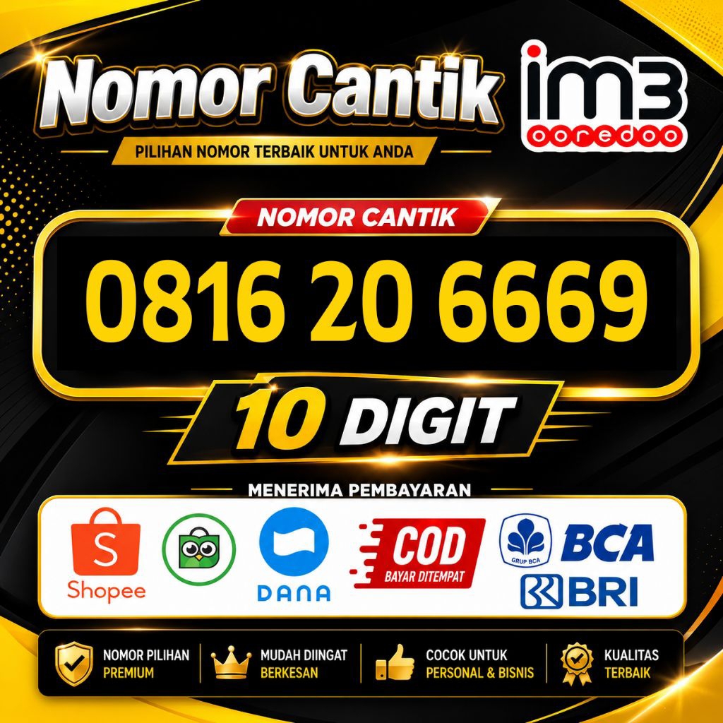 nomor cantik Indosat im3 10 digit tripel 666 premium langka simpel promo