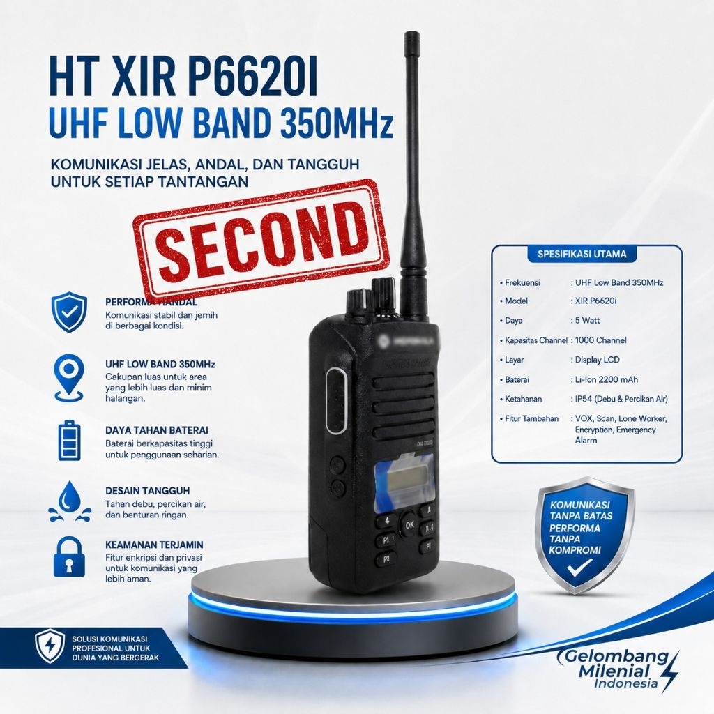 HT MOTOROLA XIR P6620I UHF LOW BAND TIA