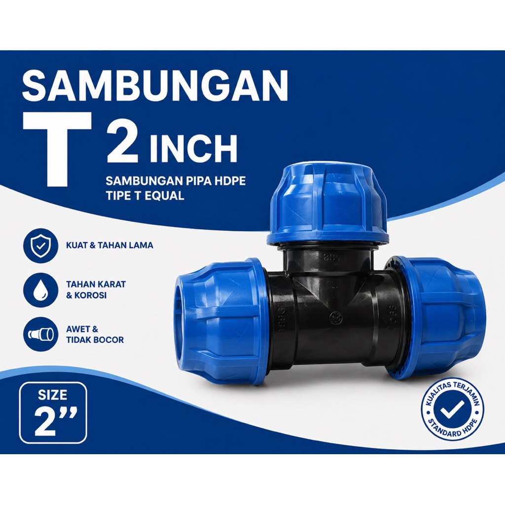 Sambungan Tee HDPE 2 inch
