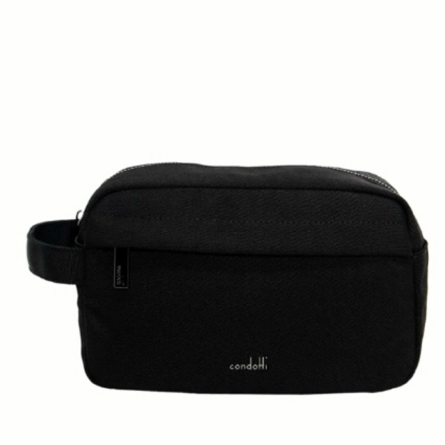 Tas Pouch Condotti Clutch Bag Pria Elegan Minimalis Daily muat Hp Dompet - Black
