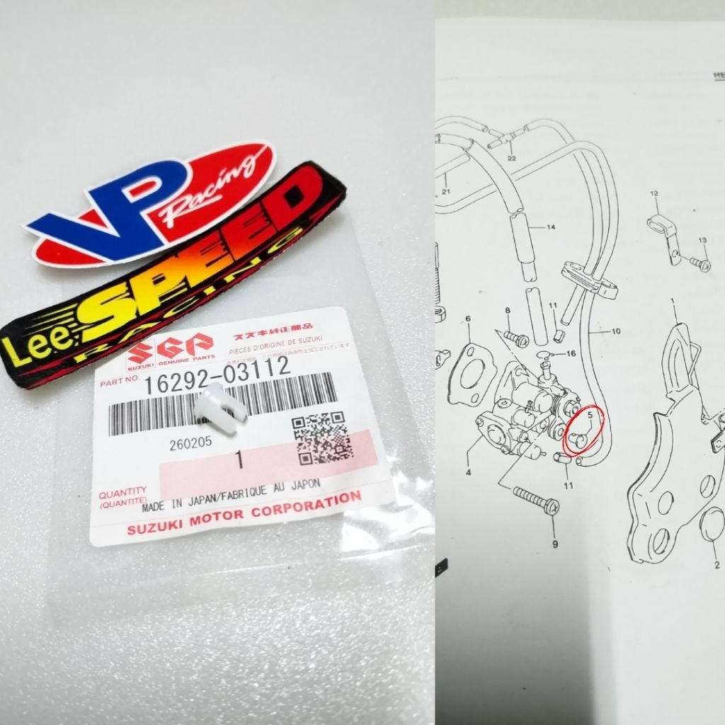 Nepel terminal kabel pompa oli satria 2t 2 tak lumba hiu ts125 rgr tornado crystal rc series origina
