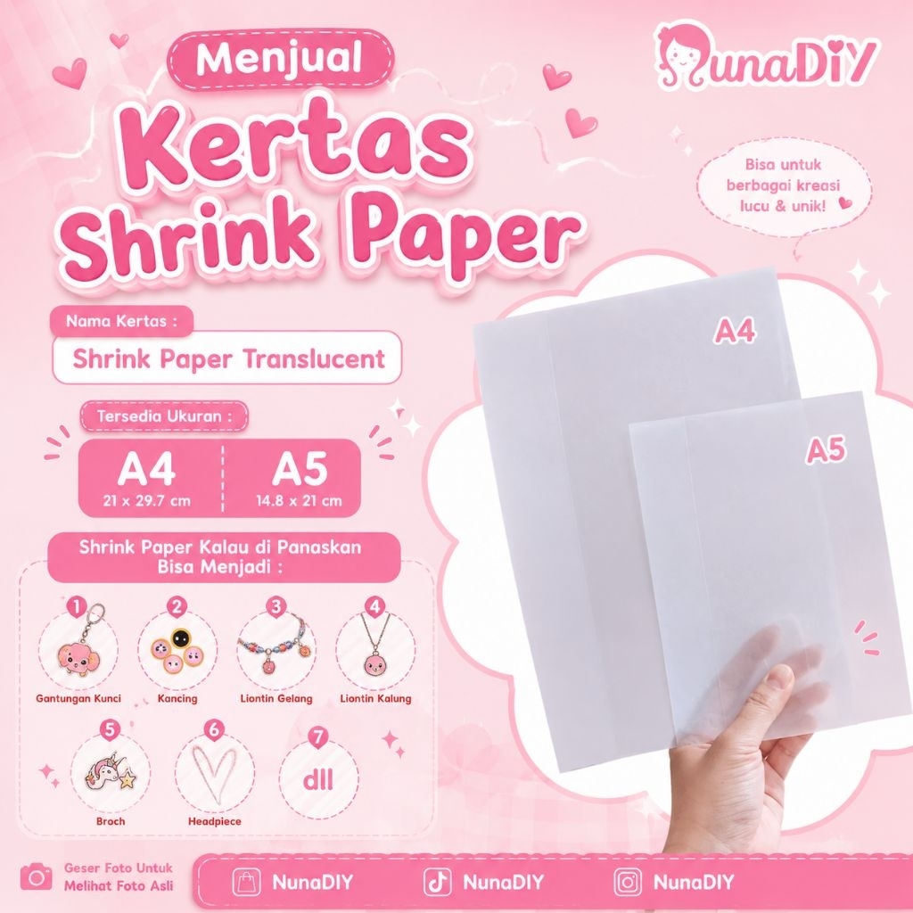 KERTAS SHRINK PAPER TRANSLUCENT DAN TRANSPARAN