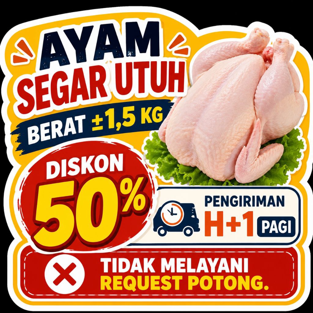 AYAM SEGAR 1.5KG UTUH