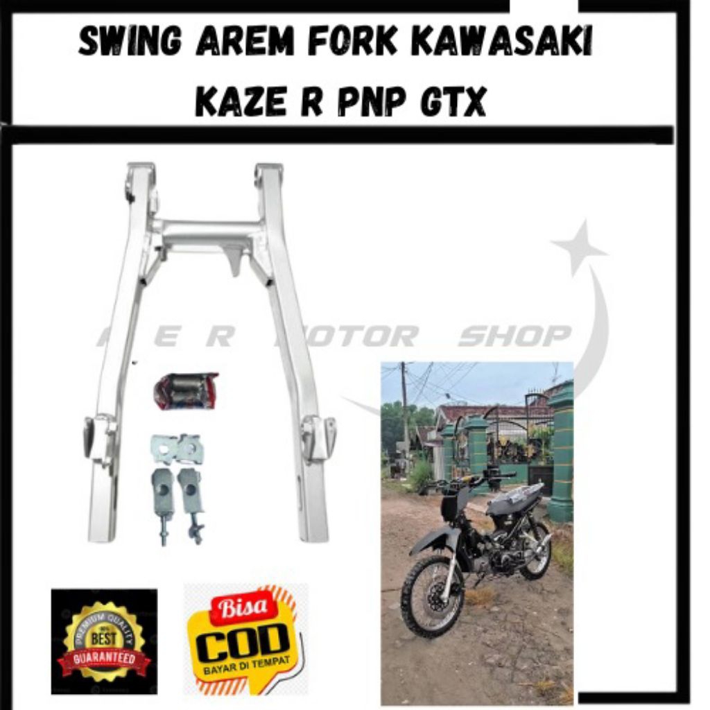 SWING ARM KAWASAKI KAZE R PNP GTX WARNA SILVER