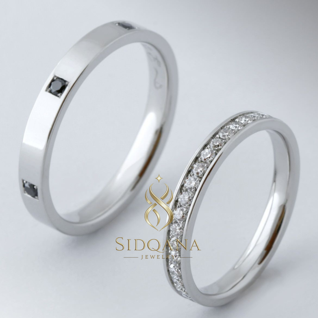 Sidqana Jewelry - Cincin Couple Silver Perak Murni - Couple Ring