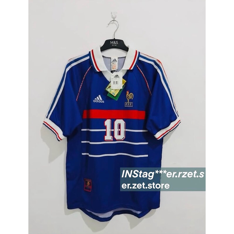 jersey bola prancis 1998 original bnwt