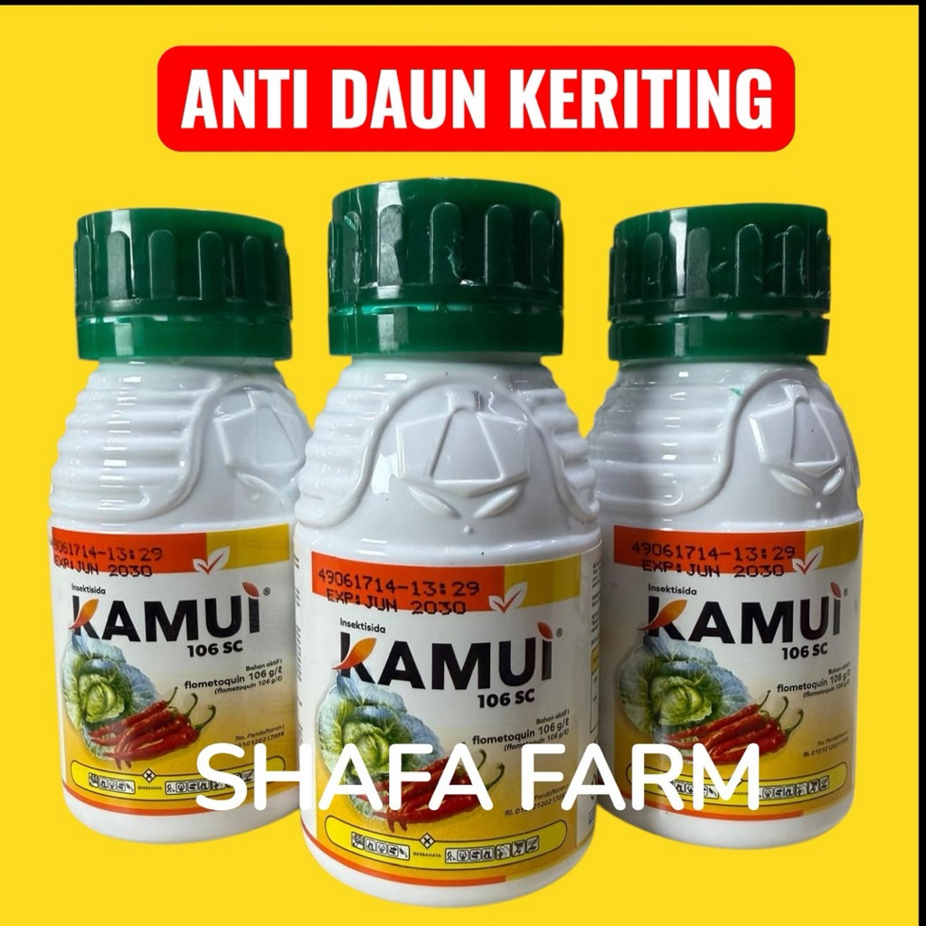 KAMUI 106 SC 100ml Flometoquin 106 g/l Insektisida Anti Keriting Daun Tanaman Cabai Bawang Kubis Mel