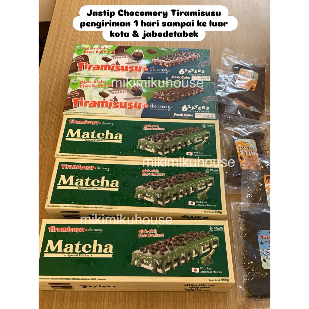 CHOCOMORY TIRAMISUSU MATCHA ORIGINAL COOKIES N CREAM COKLAT LUMER TIRAMISU BOLU MO MO ROLL  MOOMOORO