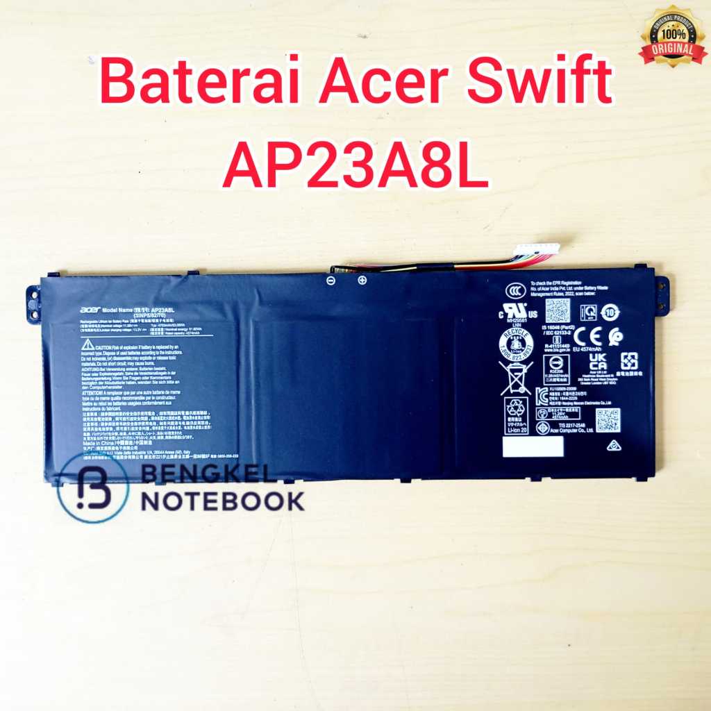 Baterai Acer Swift AG15-31P AG15-51P SFG14-63 AP23A8L AP23ABL SFG14-63 Aspire GO 15 17 A17-51GM  A14