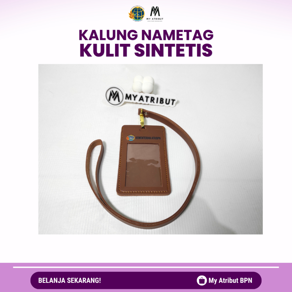 Kalung Nametag Lanyard Cokelat ATR/BPN