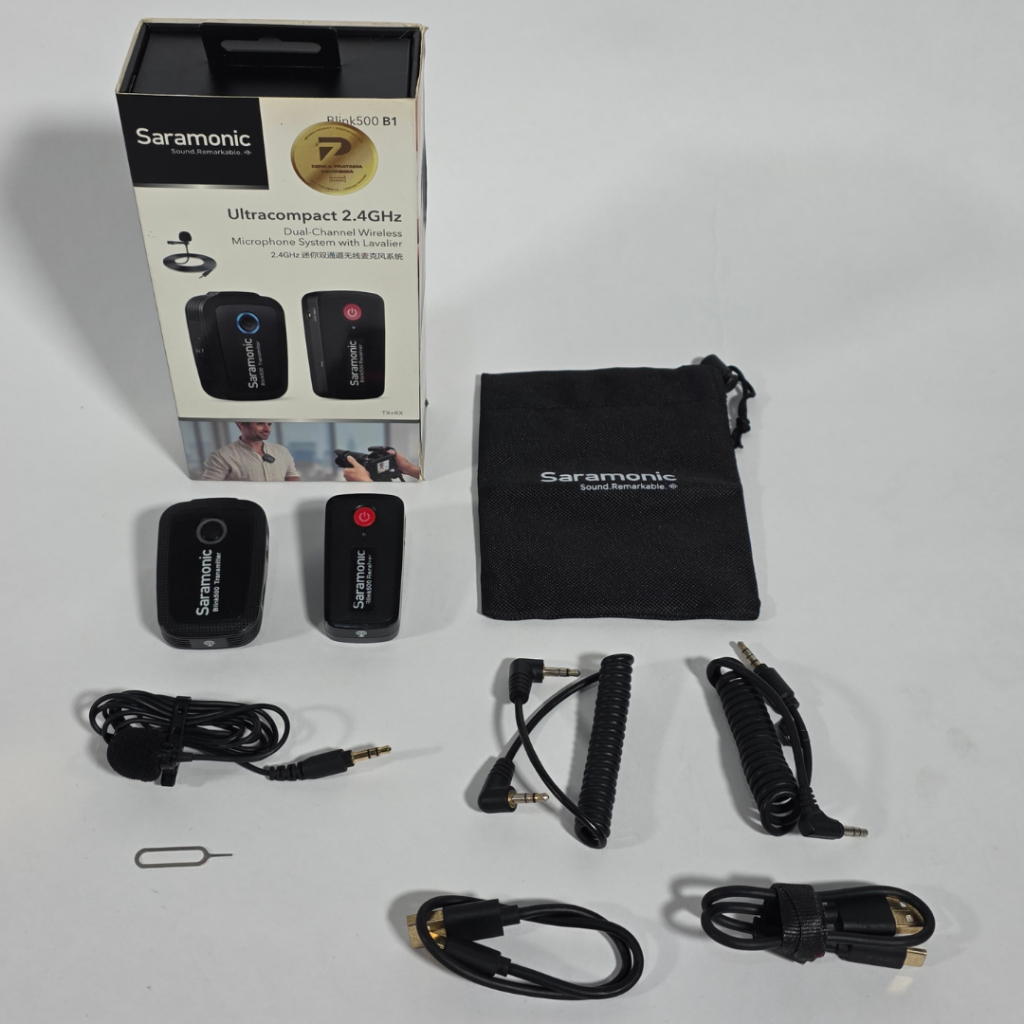 Saramonic Blink 500 B1 Wireless Lavalier Microphone | Wireless Mic Clip On Mic Kamera 2.4GHz Lavalie