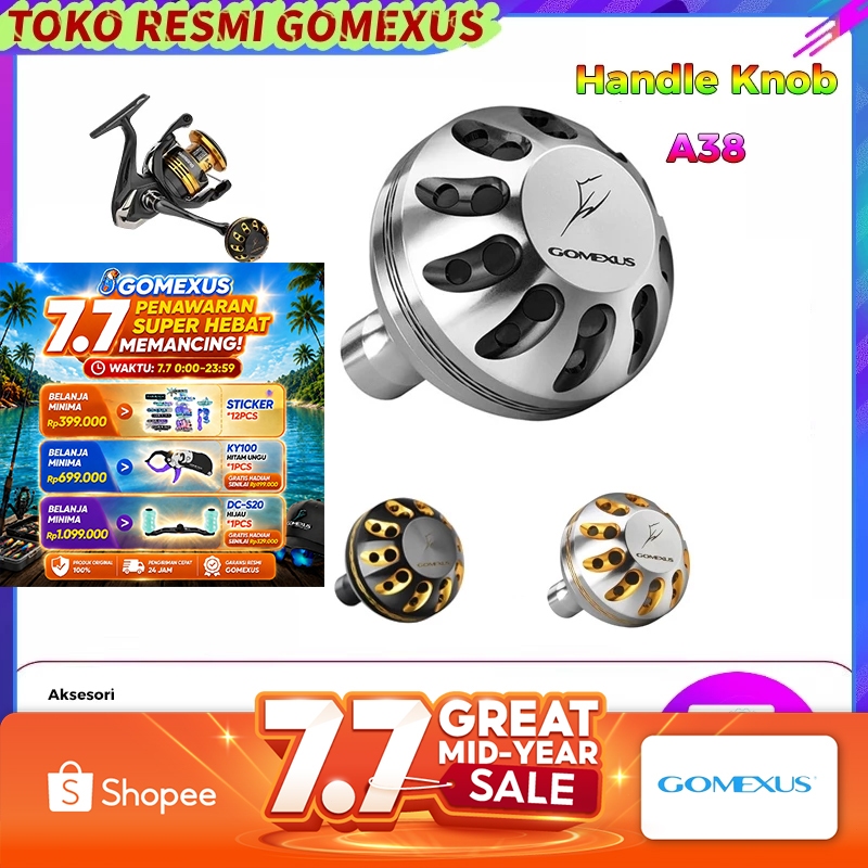 Gomexus Handle Knob 35-41mm Joran BC pancing alat pancing set  knop Stradic  Daiwa shimano  Twinpowe