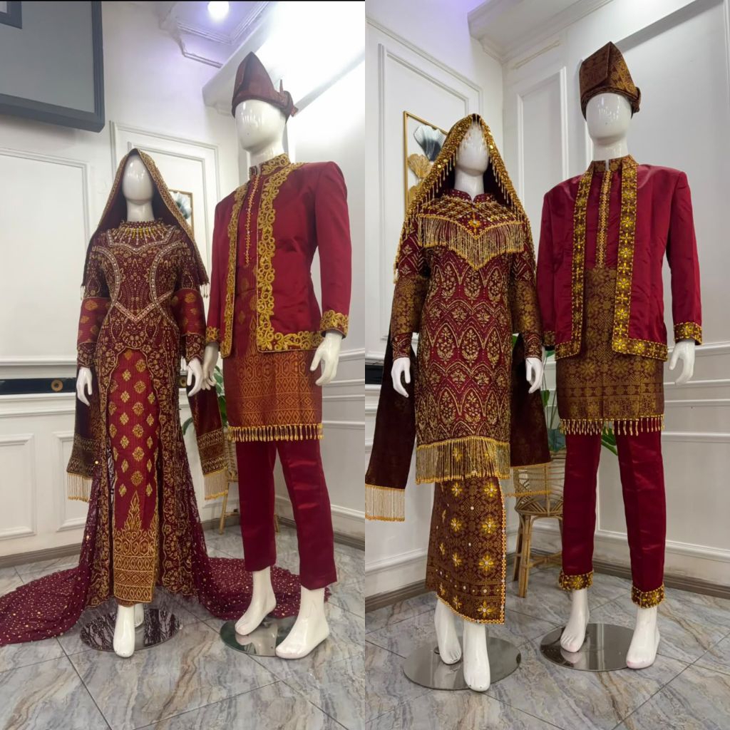 SALE!!! KOTO GADANG COUPLE//DRESS WEDDING//GAUN AKAD//KEBAYA KOTO GADANG//KOTO GADANG ADAT MINANG