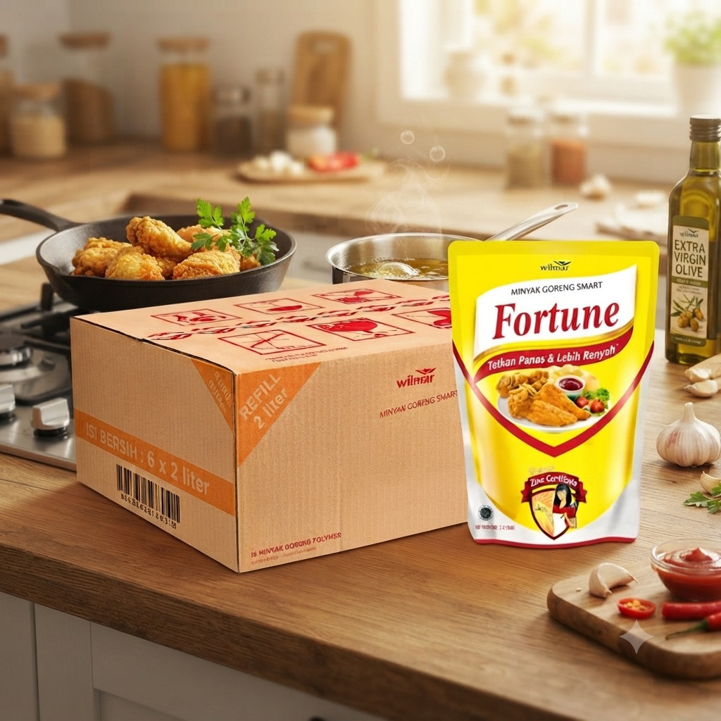 (GROSIR) 1 Dus Minyak Goreng Fortune 2L Isi 6 Pcs Pouch Harga Grosir Sembako Murah
