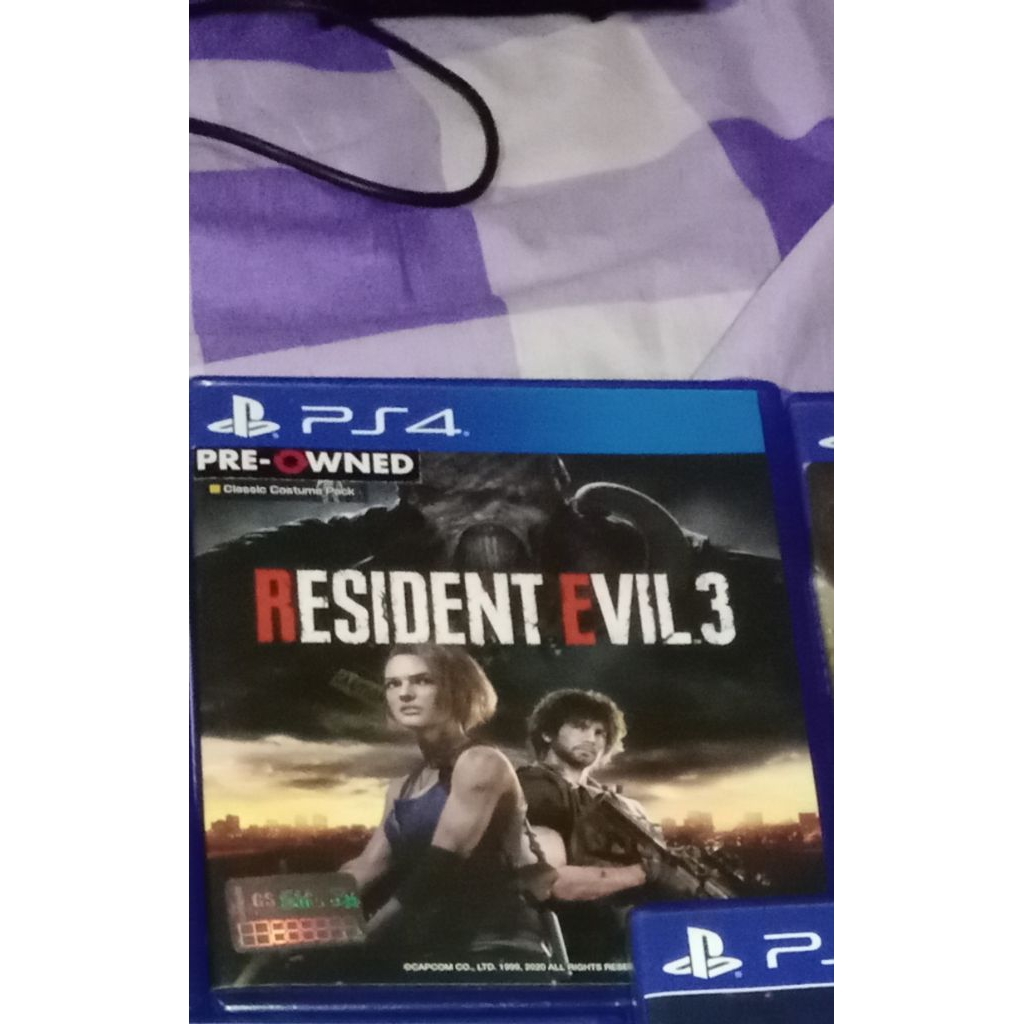 bd/kaset resident evil 3 remake ps4 second like new