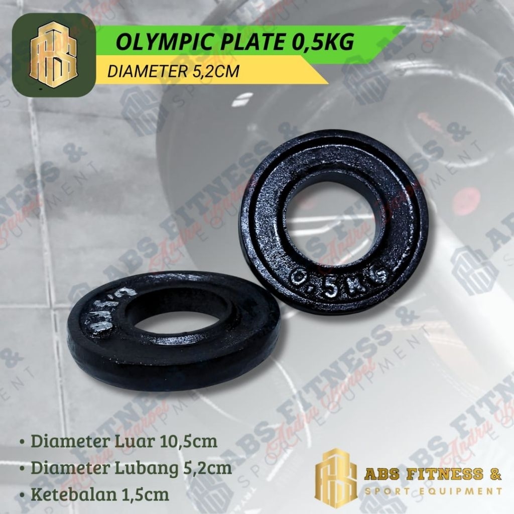 Sepasang Plat Dumbell 0.5kg Full Besi