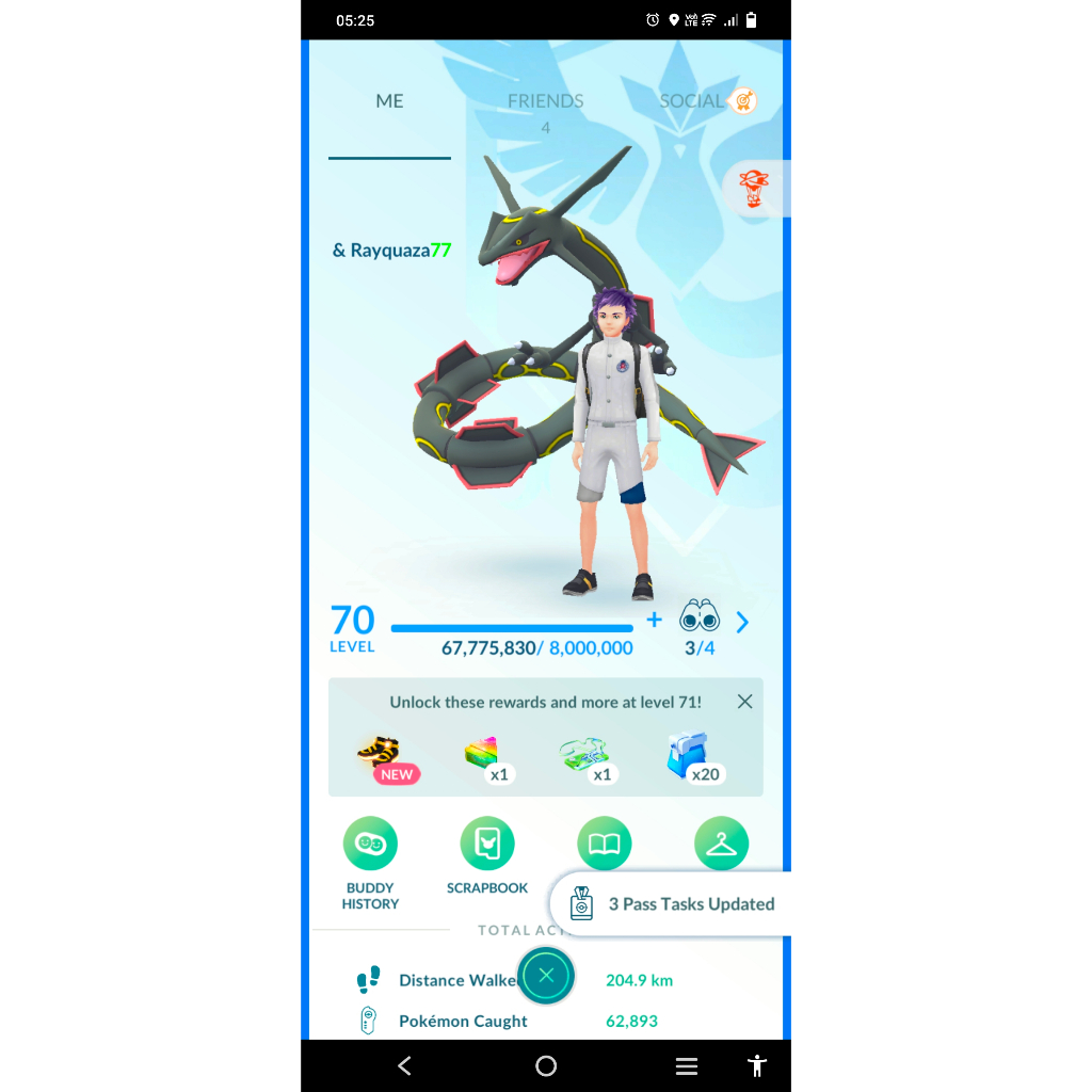 Paket Pokemon Go Siap Pakai (Akun level 70) Shiny White Kyurem, Shiny Mega Rayquaza, Shiny Primal Gr