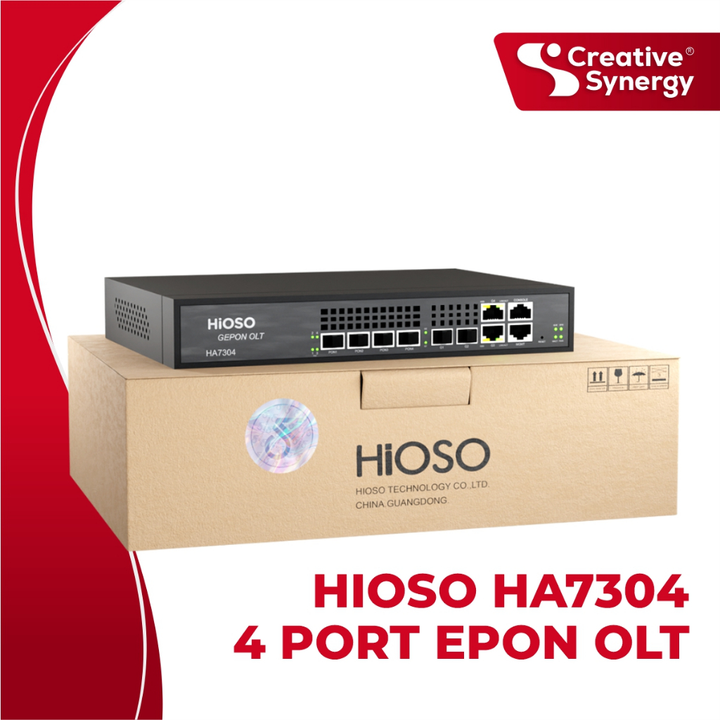 4 Port EPON OLT  HIOSO HA7304 - Free 4pcs SFP HSGQ / HIOSO 7/8/9dB - Hioso EPON OLT H7304