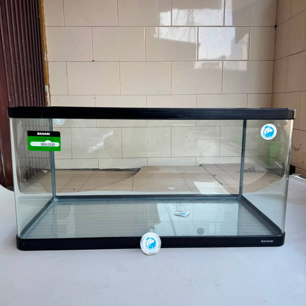 TANK AQUARIUM BAHARI NBG 2130 BLACK UKURAN 900 X 450 X 450 MM KACA BENDING 5MM AKUARIUM KACA IKAN HI