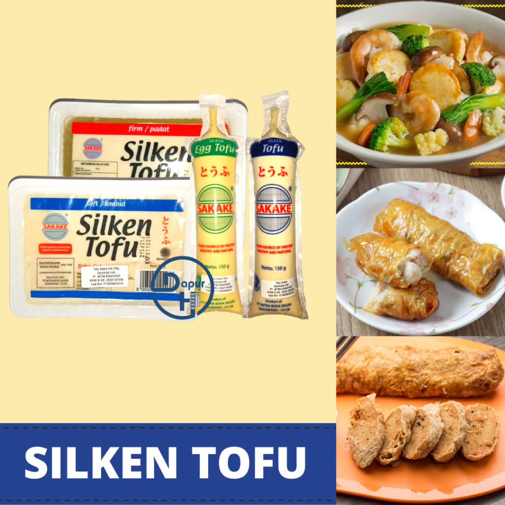 SAKAKE Tahu Putih Jepang 150 & 350 g Halal // Egg Toffu | Tahu Sutra Soft & Firm // DH