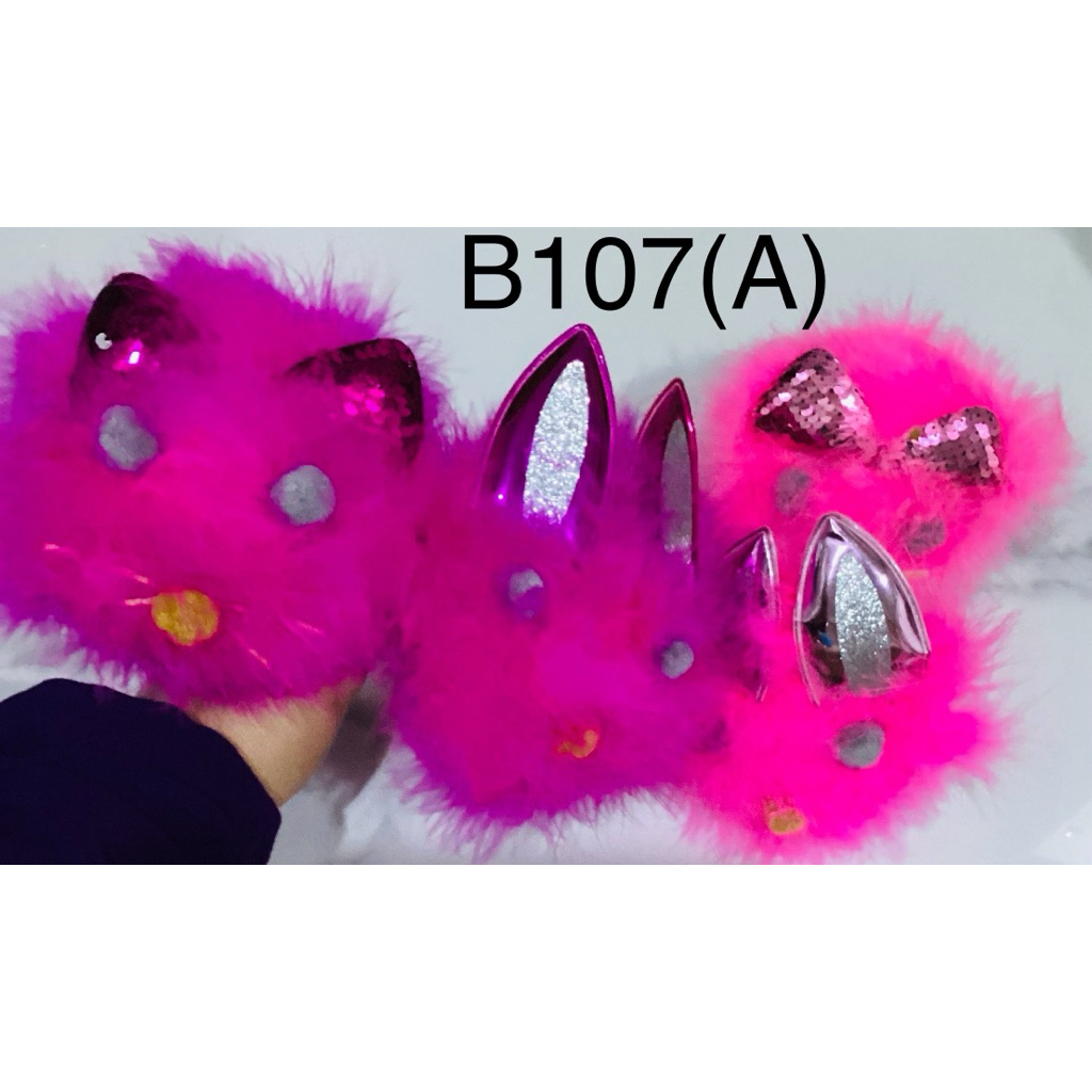 B107(A) Bando kucing , kelinci .Bando pink telinga kucing,kuping kelinci