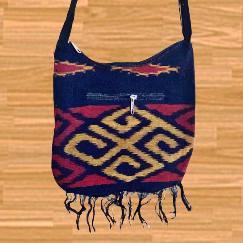 Tas Selempang Tenun Mini Tas Tenun Etnik Dayak Ukuran Simpel
