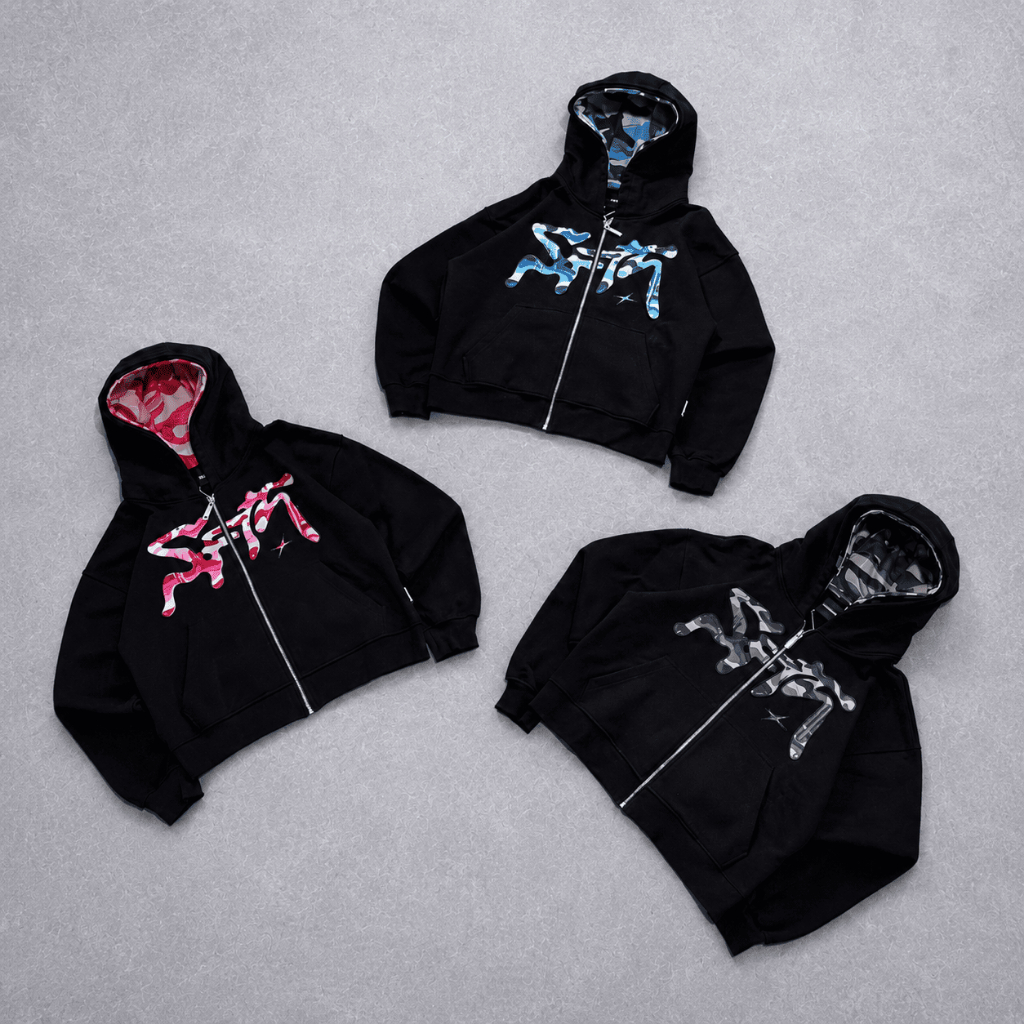 SAFFATH - Signature Camo - Double Hood - Hoodie Zipper Boxy