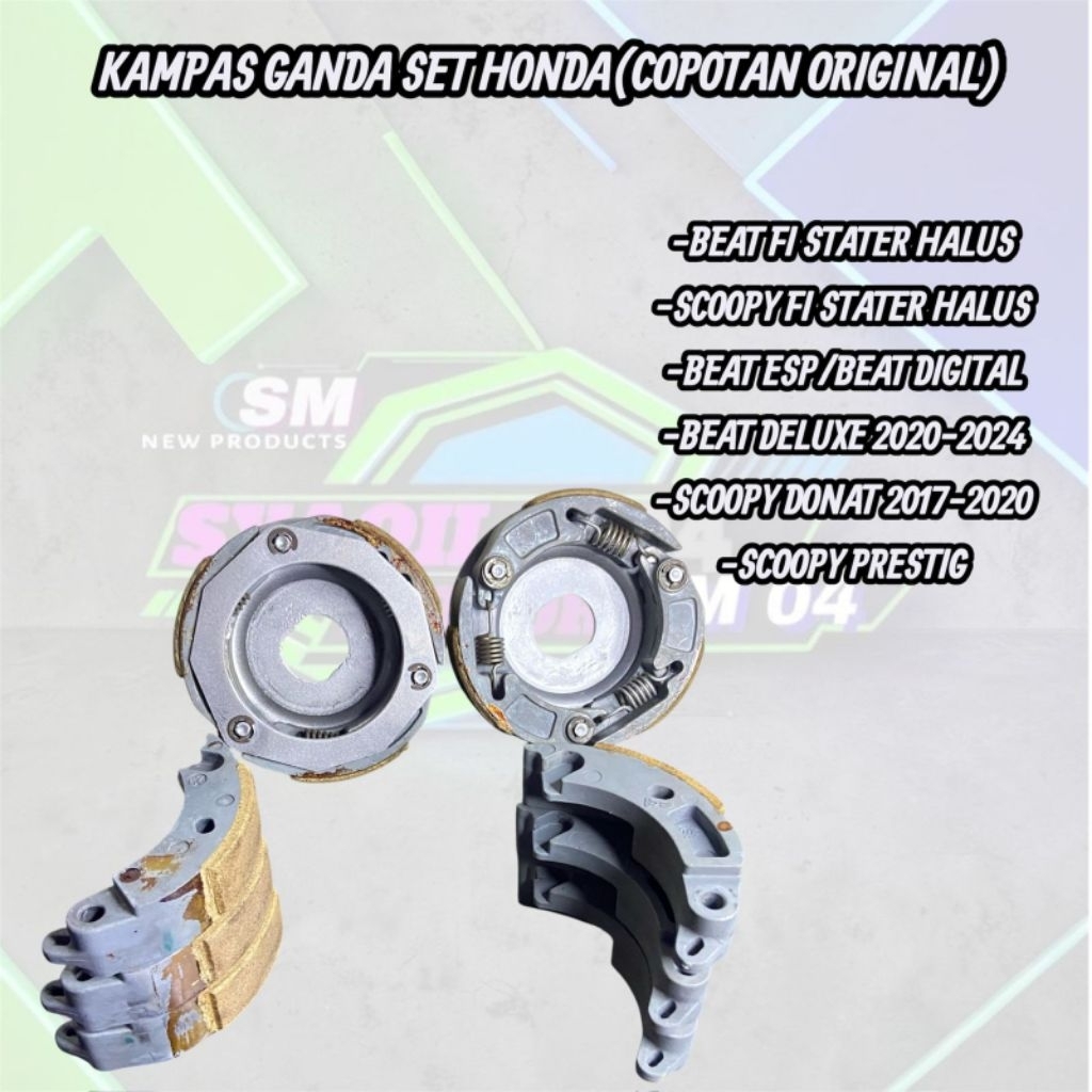 (Second) Kampas Ganda Set Rumah kampas Ganda Honda Beat Fi stater halus