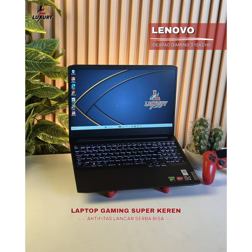 LAPTOP LENOVO IDEAPAD GAMING 3 15ACH6 RYZEN 5 NVIDIA RTX 2050 RAM 8GB SSD 512GB BACKLIGHT SECOND