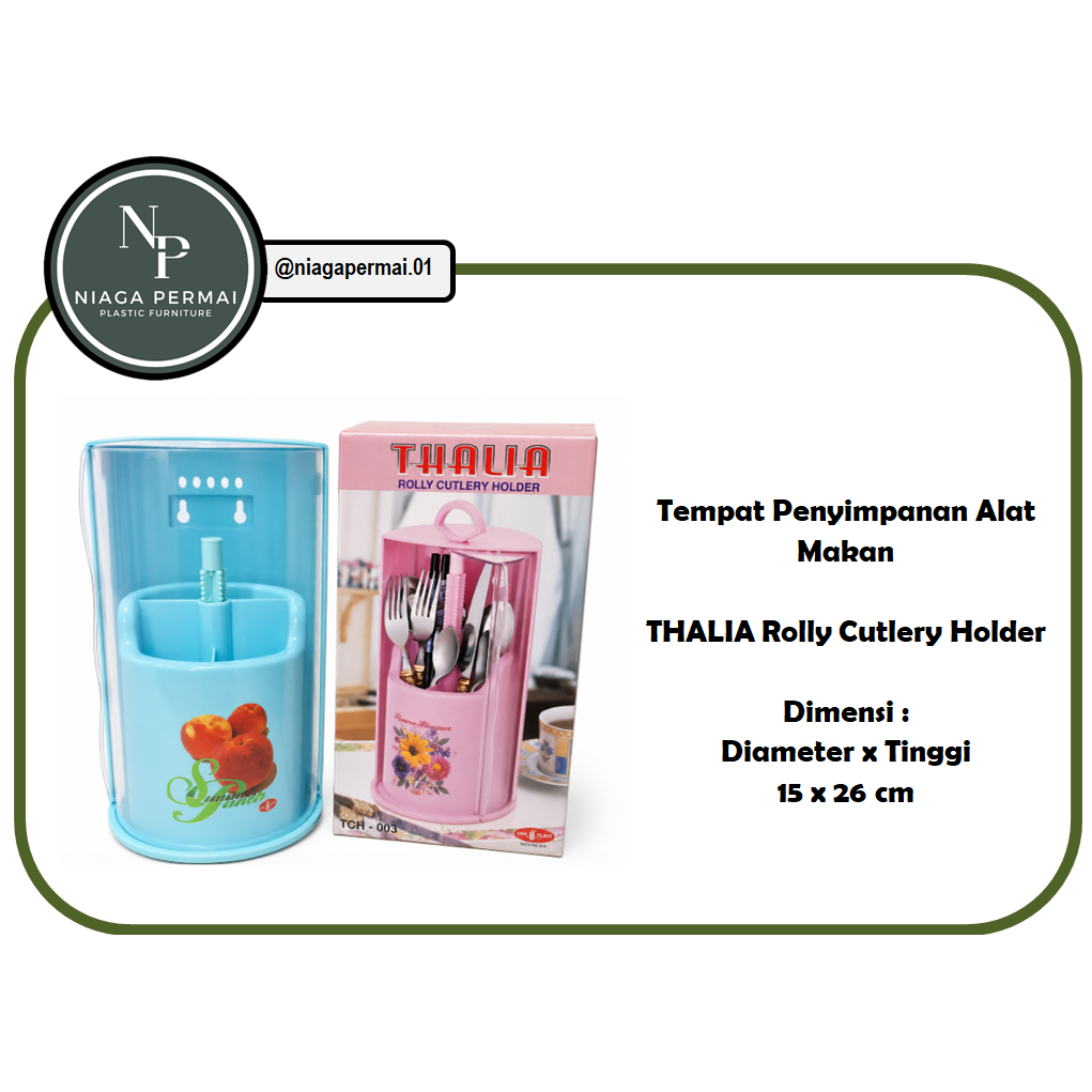 Thalia Rolly Cutlery Holder/Tempat Penyimpanan Peralatan Makan Sendok/Garpu (OwlPlast TCH-003)