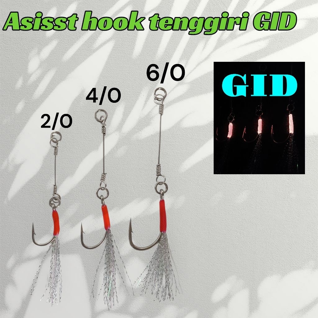 Assist hook kawat stainless untuk ikan tenggiri / ikan gigi tajam