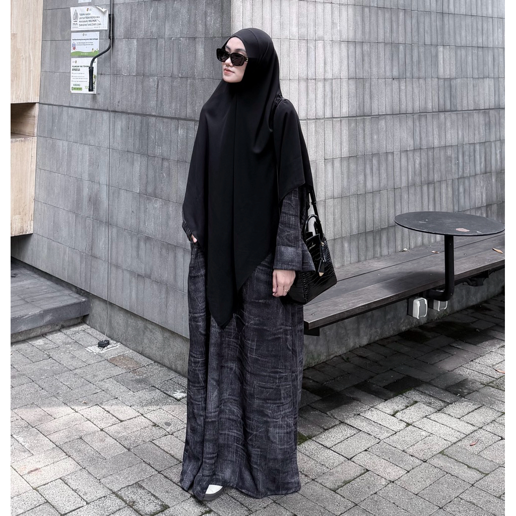 Safea Abaya Motif Abstrak By Alveera.Hijab