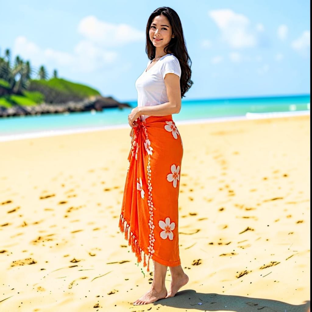 kain bali motif bunga // kain pantai // kain khas bali