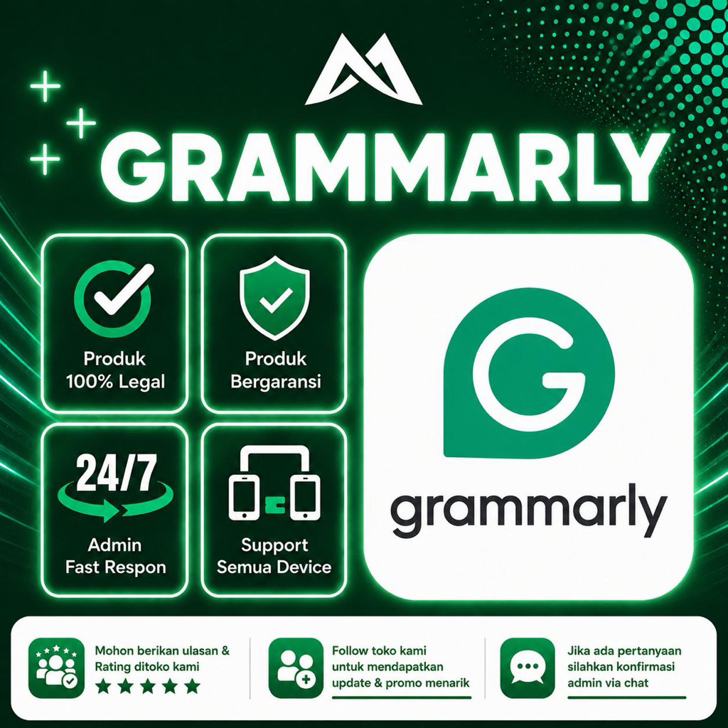 Grammarly Premium Plus 1 Tahun - Beda dengan Yang biasa Lebih Mahal Tapi Lebih Worth It Not lifetime