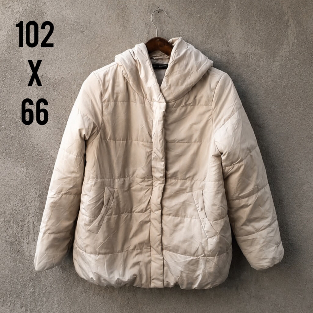 White Puffer Jacket By Pom Ponette
