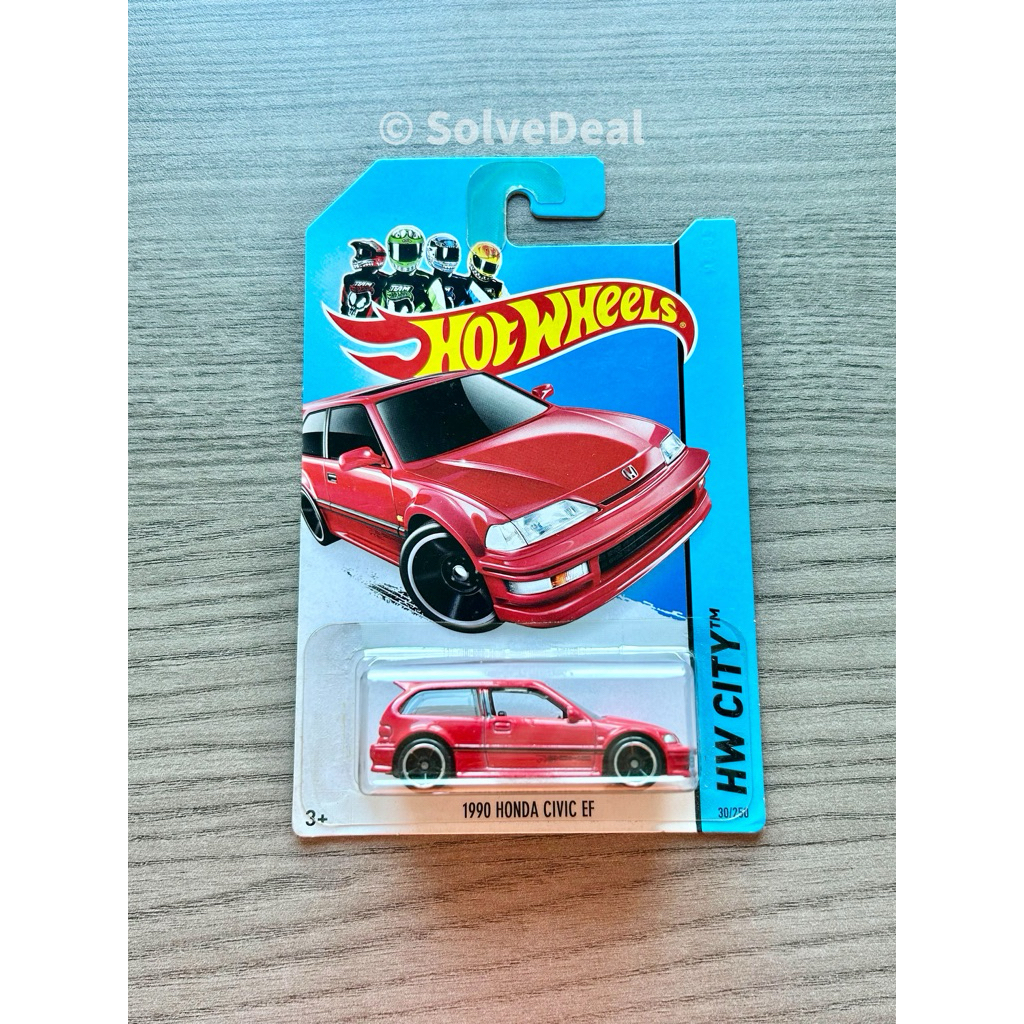 Hot Wheels 1990 Honda Civic EF 2014 Red Koleksi Hotwheels