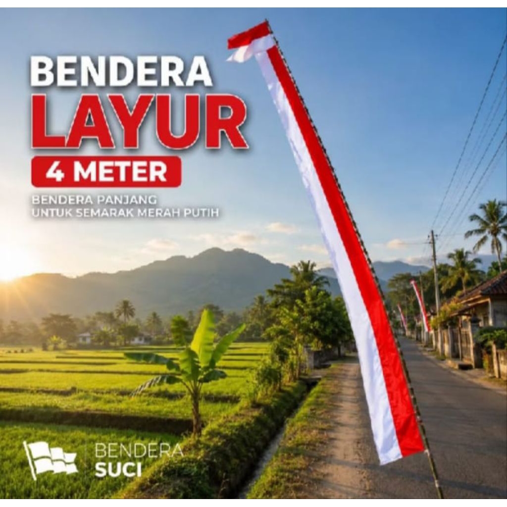 bendera merah putih layur panjang umbul umbul layur 6 meter