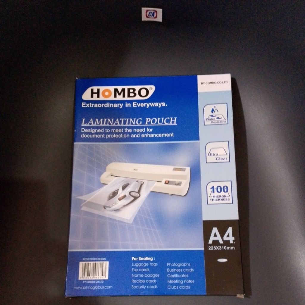 Plastik Laminating A4 Merek Hombo Ketebalan 100 Micron