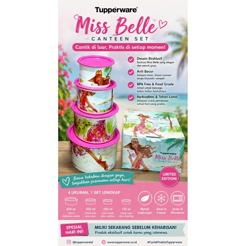 Tapperware Miss Belle set