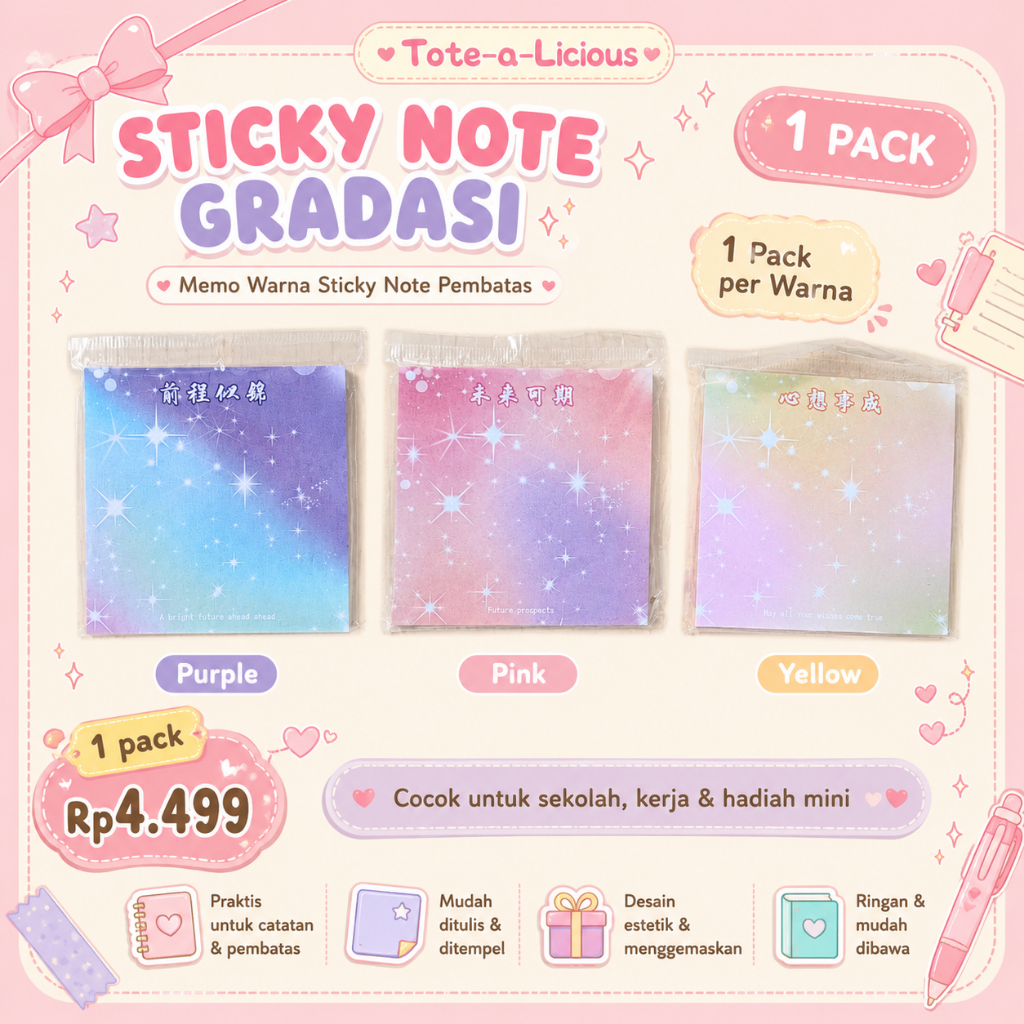 STICKY NOTES AESTHETIC | STICKY NOTES PASTEL GRADASI