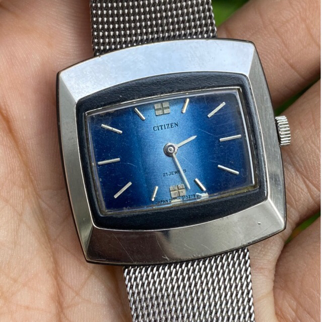 Jam Tangan Citizen TV tank manual Winding Japan original rare bur Dial vintage jadul kuno antik clas