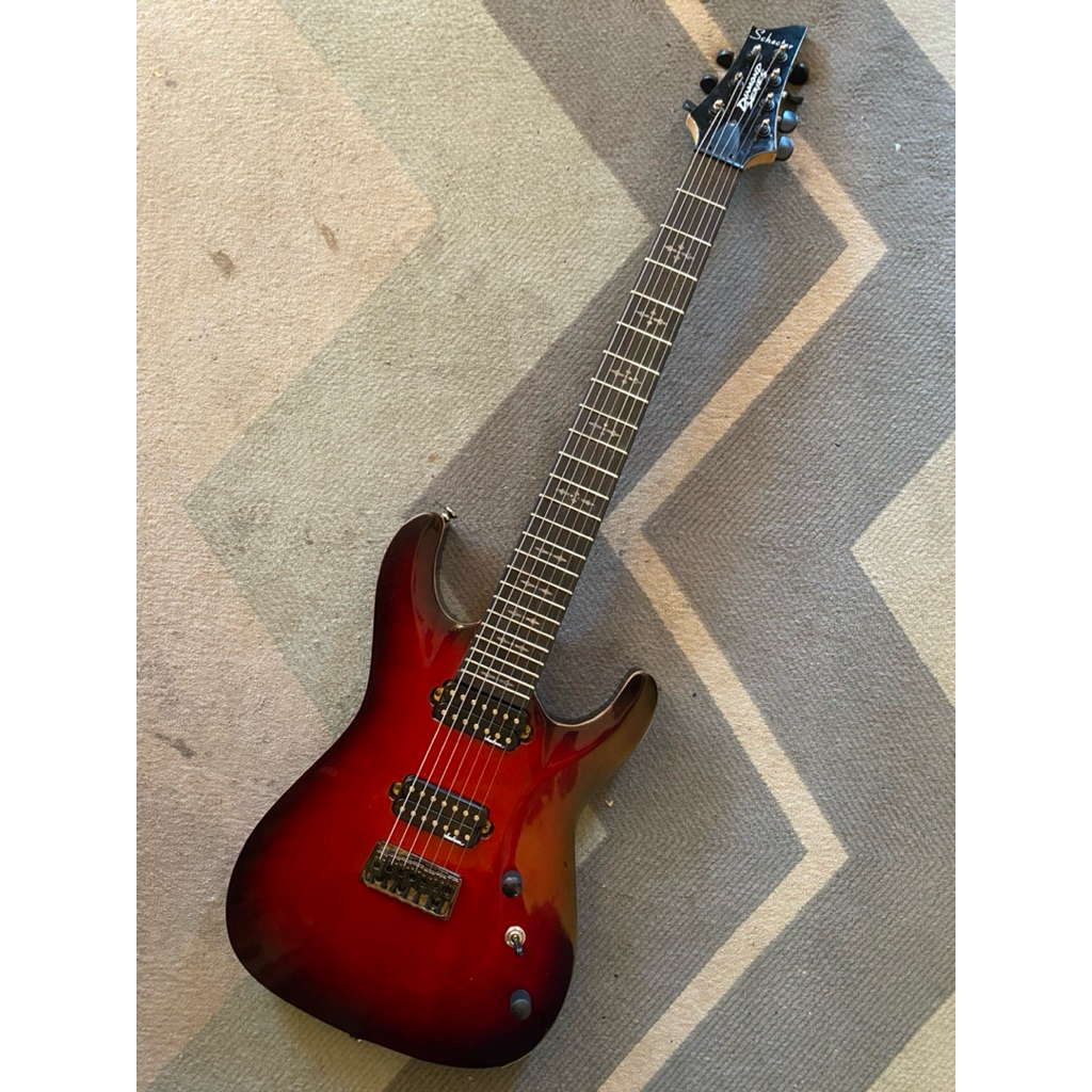 gitar Schecter 7strings Redbrust
