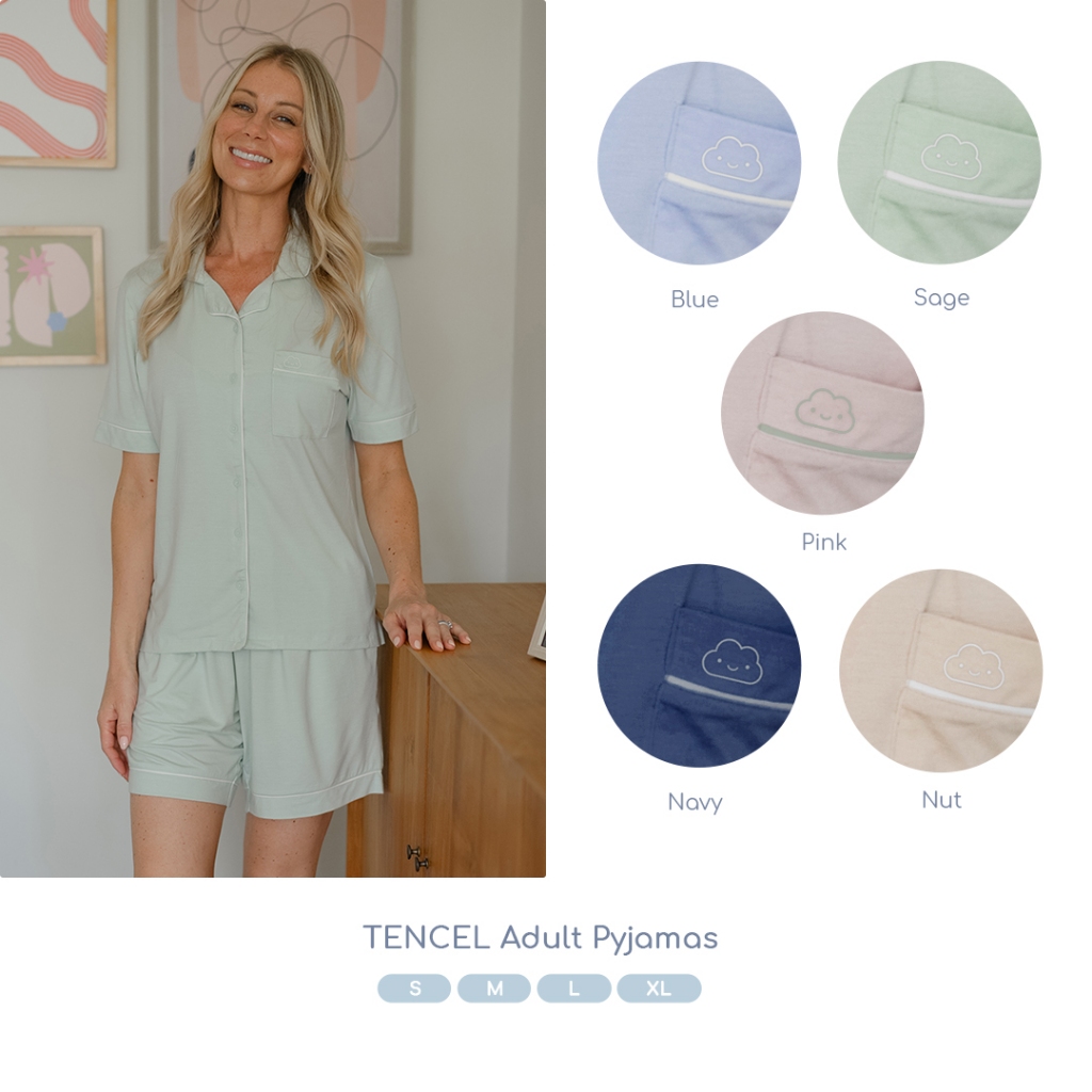 Awan & Co - TENCEL™ Adult Pyjamas (S-XL) Piyama Baju Tidur Dewasa