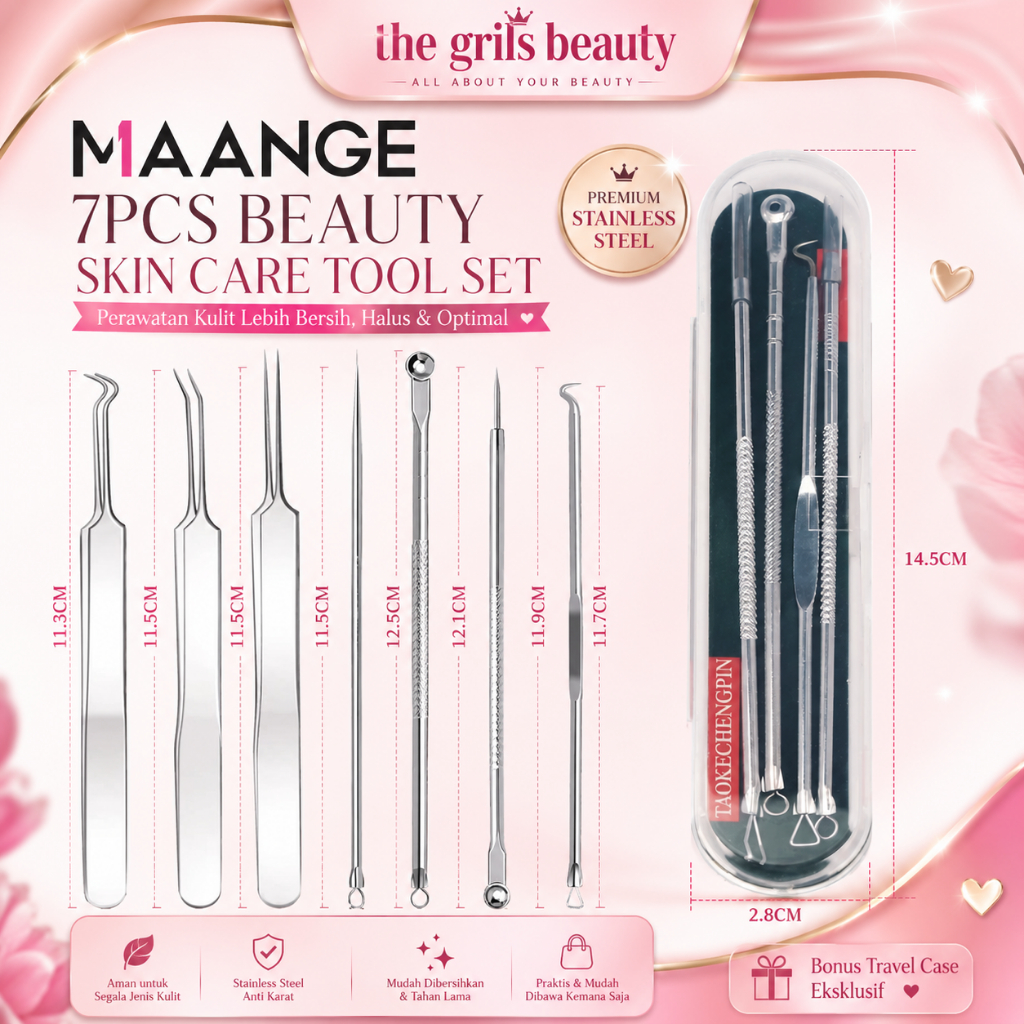 MAANGE ACNE NEEDLE 7- PIECE SET PENGHILANG KOMEDO ALAT PERAWATAN WAJAH 3044
