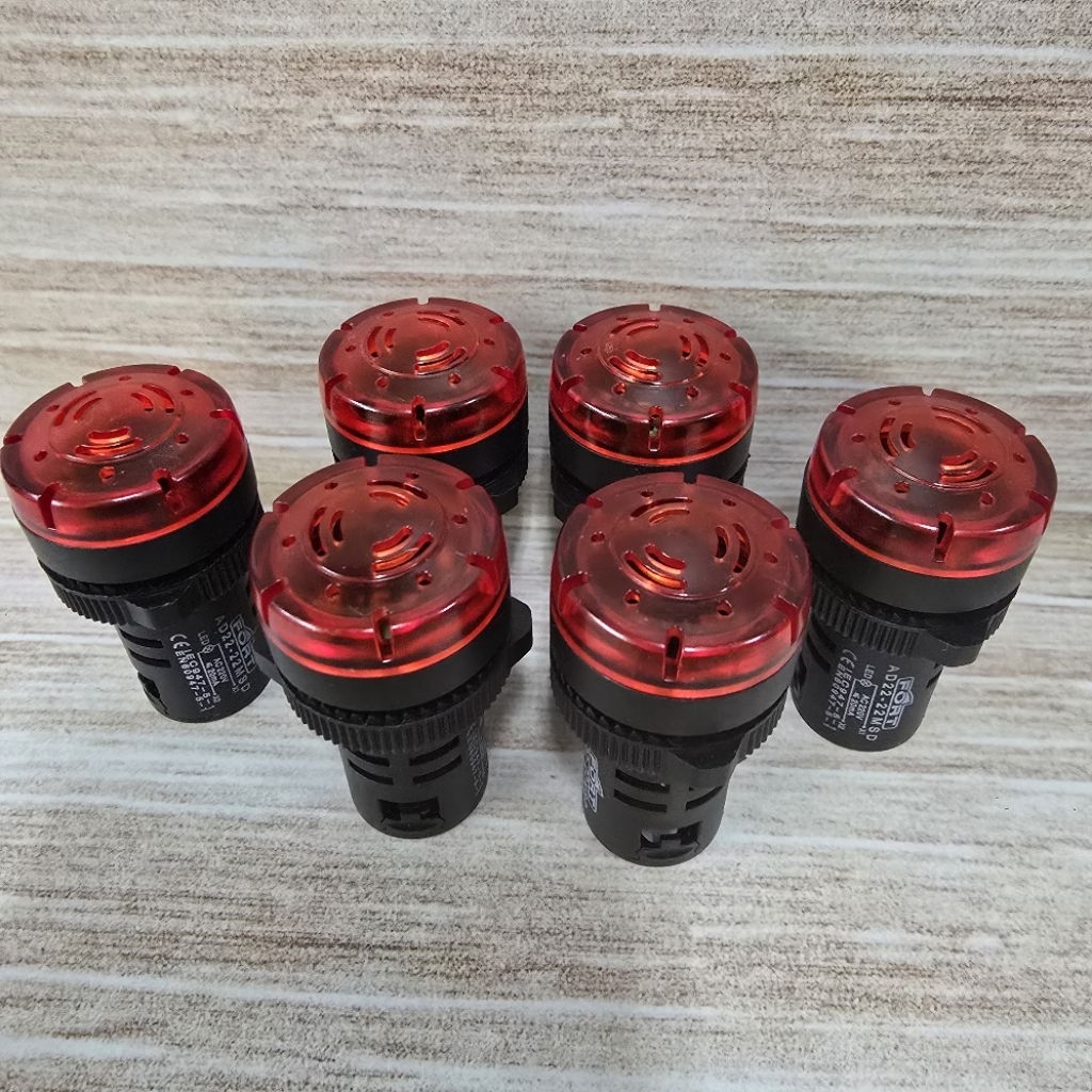 PILOT LAMP BUZZER 22mm WITH LAMP 220VAC FORT