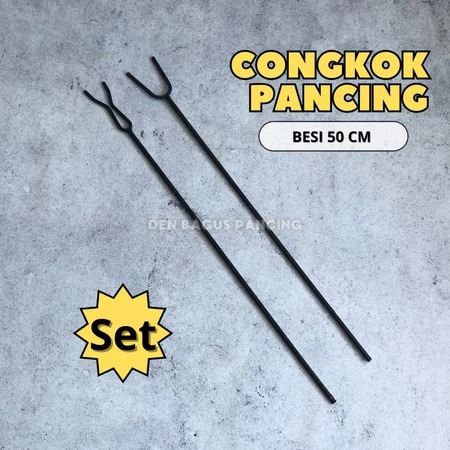 Jagrak Congkok Pancing Kolam Galatama Besi Panjang 50 Cm