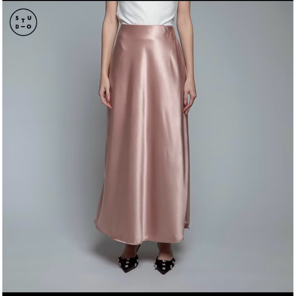PL rok satin rosegold COTTONINK
