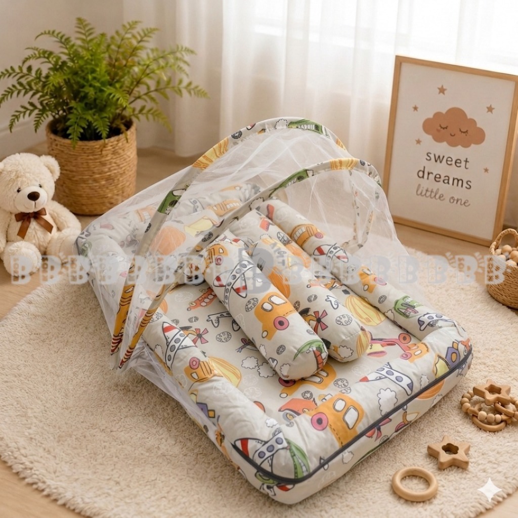KASUR KELAMBU BAYI SET [LEBIH PREMIUM LEBIH TEBAL] BANTAL GULING PREMIUM FULL SILIKON GRADE PREMIUM 