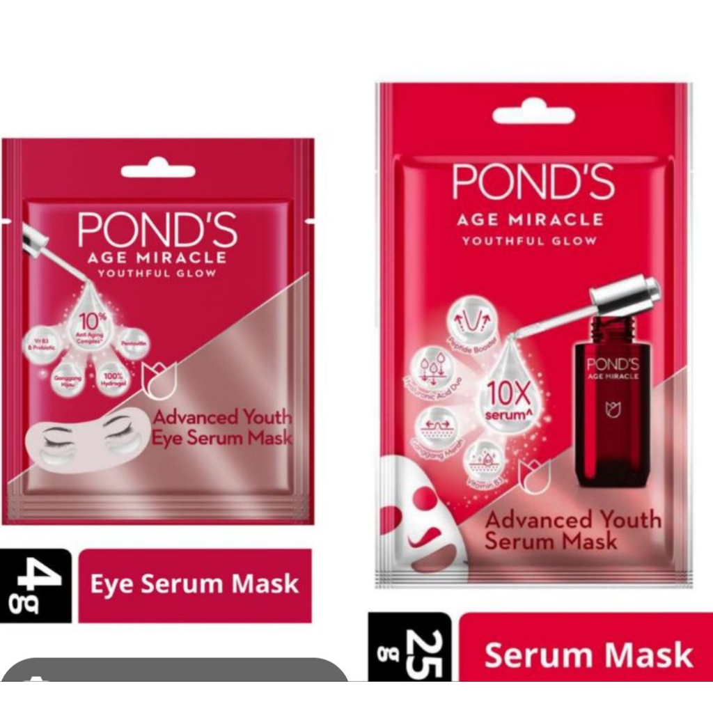 Ponds age miracle youthful glow serum mask eye serum mask